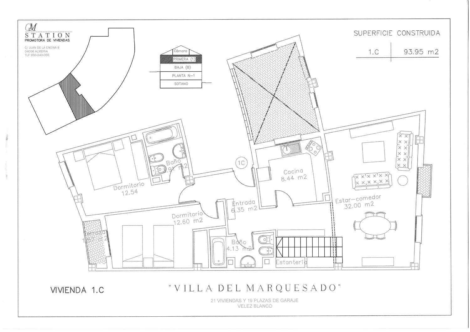 Duplex moderne de 3 chambres et 2 salles de bain dans le centre de Velez-Blanco